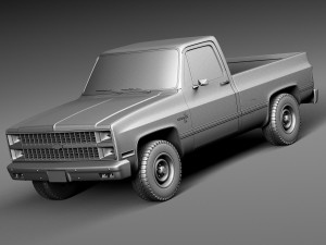 Chevrolet Silverado C10 1981-1987 3D Model