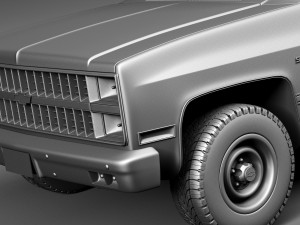 Chevrolet Silverado C10 1981-1987 3D Model