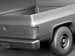 Chevrolet Silverado C10 1981-1987 3D Model