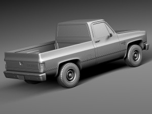 Chevrolet Silverado C10 1981-1987 3D Model