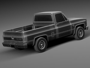 Chevrolet Silverado C10 1981-1987 3D Model