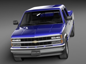 Chevrolet Silverado Crewcab 1988-1999 3D Model