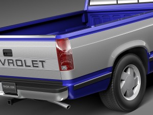Chevrolet Silverado Crewcab 1988-1999 3D Model