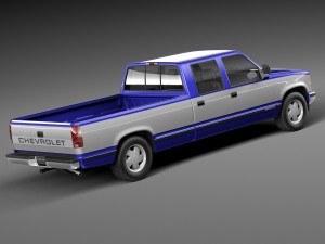 Chevrolet Silverado Crewcab 1988-1999 3D Model