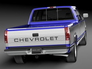 Chevrolet Silverado Crewcab 1988-1999 3D Model