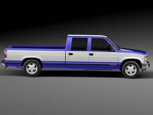 Chevrolet Silverado Crewcab 1988-1999 3D Model