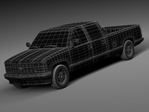 Chevrolet Silverado Crewcab 1988-1999 3D Model