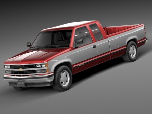 Chevrolet Silverado Extended Cab 1988-1999 3D Model