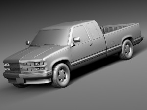Chevrolet Silverado Extended Cab 1988-1999 3D Model