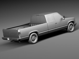 Chevrolet Silverado Extended Cab 1988-1999 3D Model
