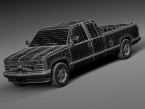 Chevrolet Silverado Extended Cab 1988-1999 3D Model
