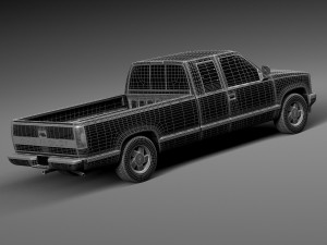 Chevrolet Silverado Extended Cab 1988-1999 3D Model