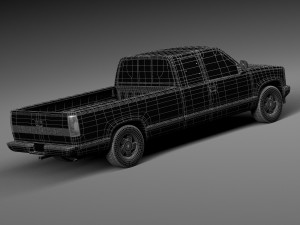 Chevrolet Silverado Extended Cab 1988-1999 3D Model