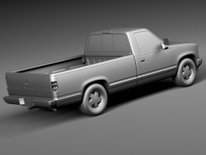 Chevrolet Silverado C1500 Regular Cab 1988-1999 3D Model