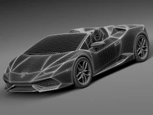 Huracan LP 610-4 Spyder 2017 3D Model