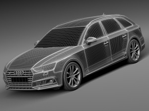 Audi S4 Avant 2017 3D Model