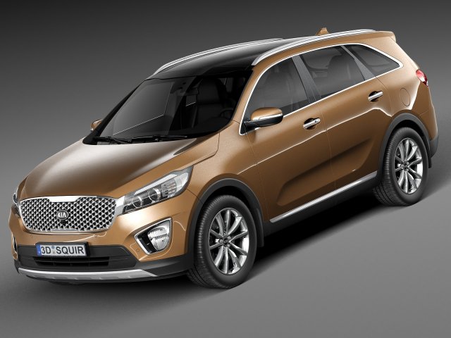 Kia Sorento 2016 Model 3D .c4d .max .obj .3ds .fbx .stl .blend 