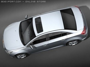Chevrolet Cobalt Cruze 2010 midpoly 3D Model