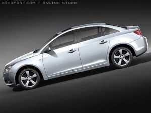 Chevrolet Cobalt Cruze 2010 midpoly 3D Model