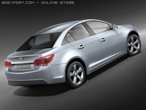 Chevrolet Cobalt Cruze 2010 midpoly 3D Model