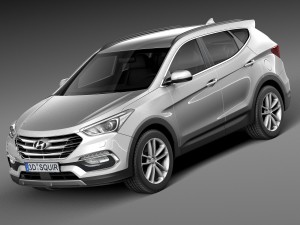 Hyundai Santa Fe 2016 Modèle 3D