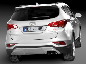 Hyundai Santa Fe 2016 3D Model
