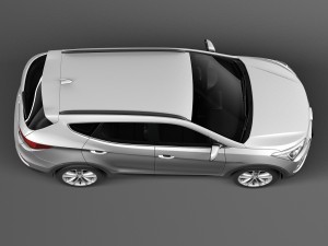 Hyundai Santa Fe 2016 3D Model