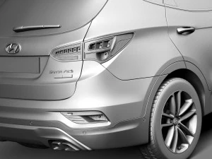 Hyundai Santa Fe 2016 3D Model