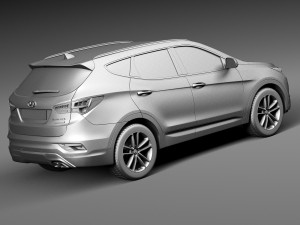 Hyundai Santa Fe 2016 3D Model