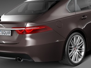 Jaguar XF 2016 3D Model