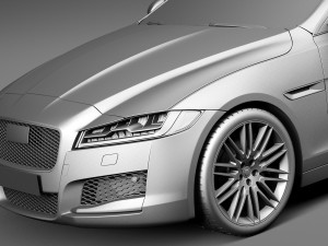 Jaguar XF 2016 3D Model