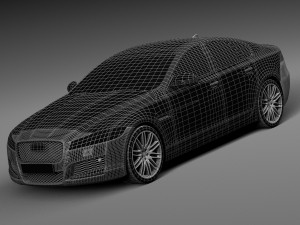 Jaguar XF 2016 3D Model