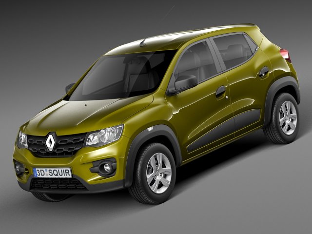 Renault Kwid 2016 3D Modell .c4d .max .obj .3ds .fbx .stl .blend 