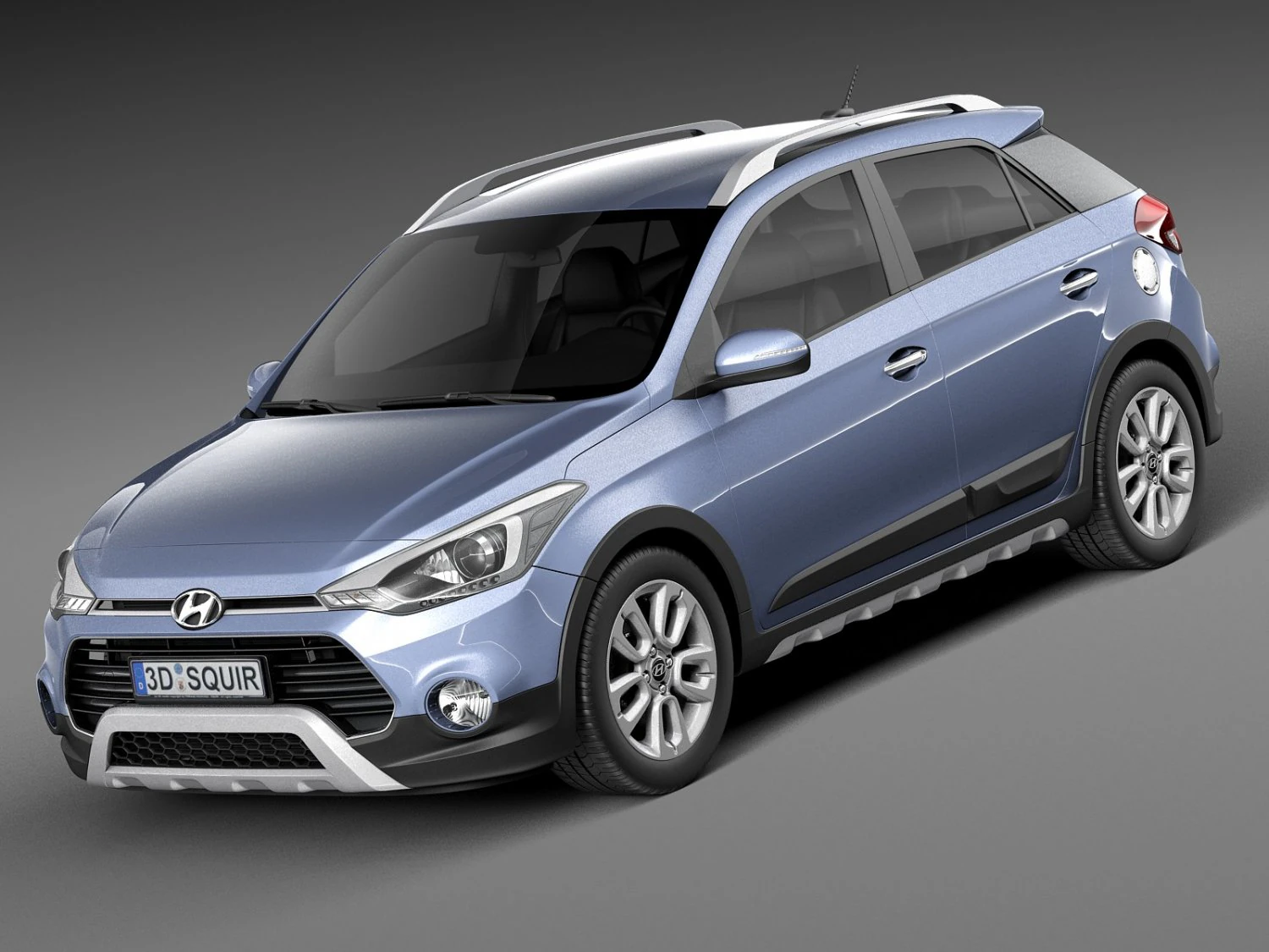 Hyundai i20 Active 2016 3D Model .c4d .max .obj .3ds .fbx .stl .blend