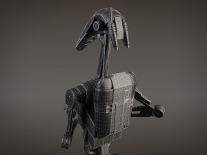 Star Wars Battle Droid Rigged for 3dsmax 3D-Modell