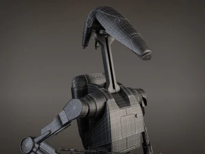 Star Wars Battle Droid Rigged for 3dsmax 3D Model