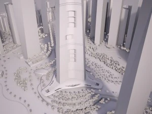 Kingdom Tower Yeddah Burj Al-Mamlakah 3D Model