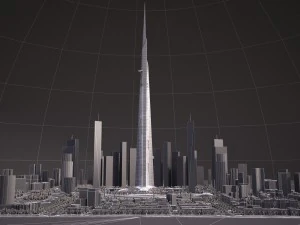 Kingdom Tower Yeddah Burj Al-Mamlakah 3D Model