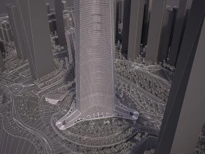 Kingdom Tower Yeddah Burj Al-Mamlakah 3D Model
