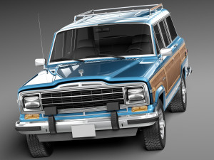 Jeep Wagoneer Woody 1980 3Dモデル