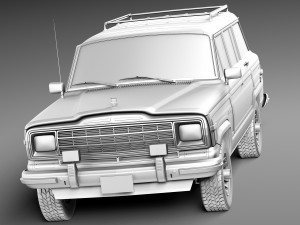 Jeep Wagoneer Woody 1980 3Dモデル