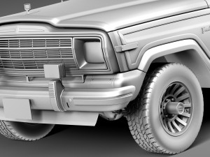 Jeep Wagoneer Woody 1980 3Dモデル