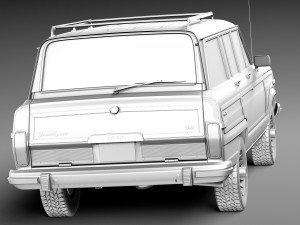 Jeep Wagoneer Woody 1980 3Dモデル
