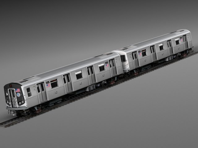 R160 Train New York City subway Model 3D .c4d .max .obj .3ds .fbx .stl .blend