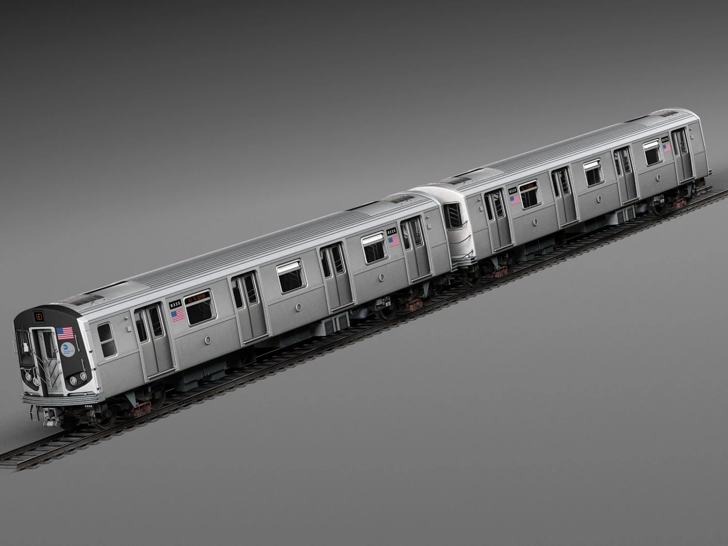 R160 Train New York City subway 3D Model .c4d .max .obj .3ds .fbx .stl .blend 