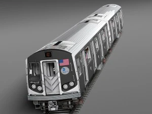 R160 Train New York City subway 3D Model