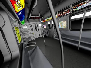 R160 Train New York City subway 3D Model