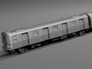 R160 Train New York City subway 3D Model