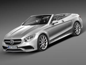 Mercedes-Benz S63 AMG Cabriolet 2017 3D Model