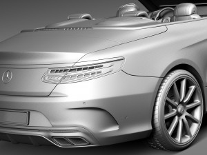 Mercedes-Benz S63 AMG Cabriolet 2017 Model 3D